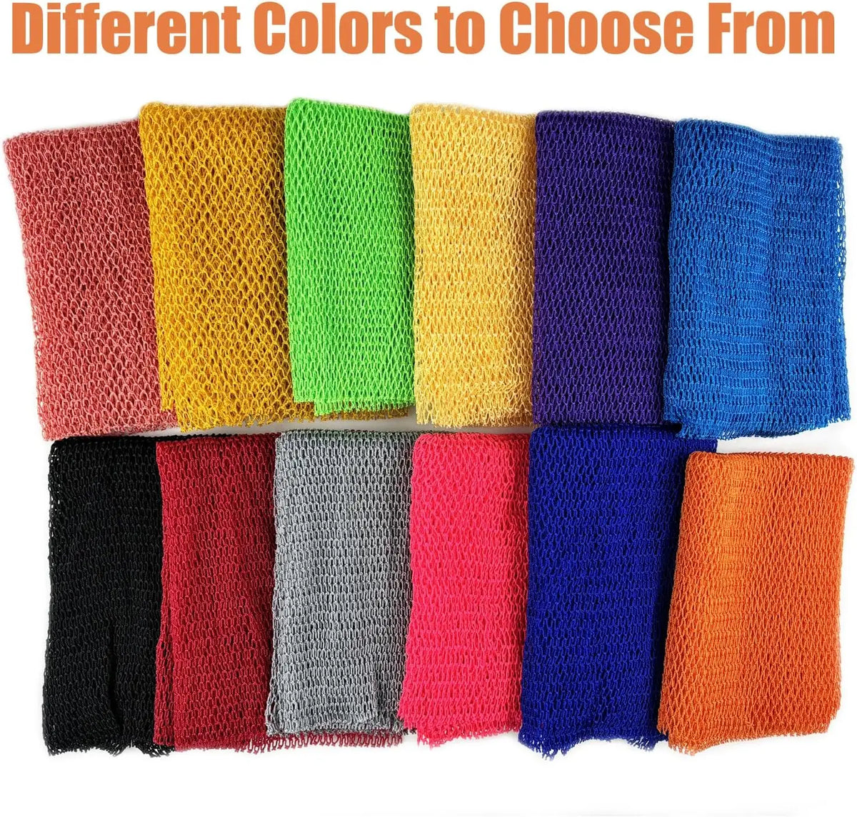 Knotless African Net Bath Sponge with Diamond Mesh, 15 Colors - image 6
