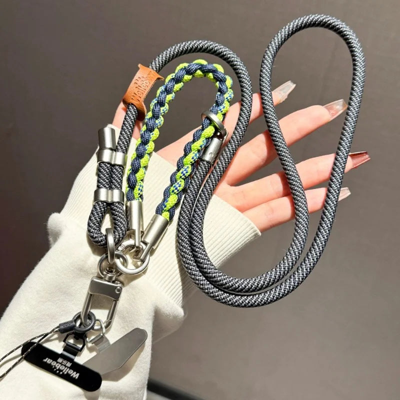 Mountain-Style Crossbody Phone Lanyard with Detachable Wristband