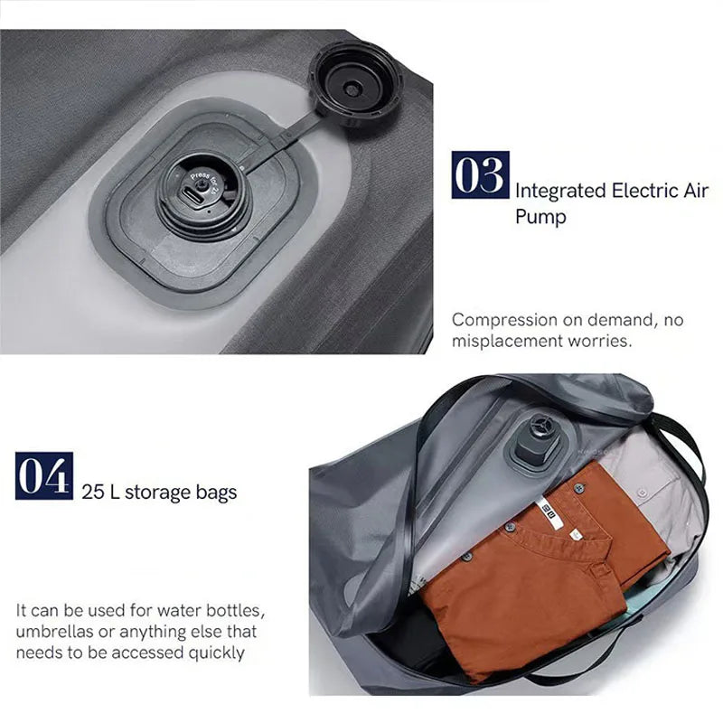 Reusable Nylon Vacuum Compression Bag, Water-Resistant Travel Duffle - image 5