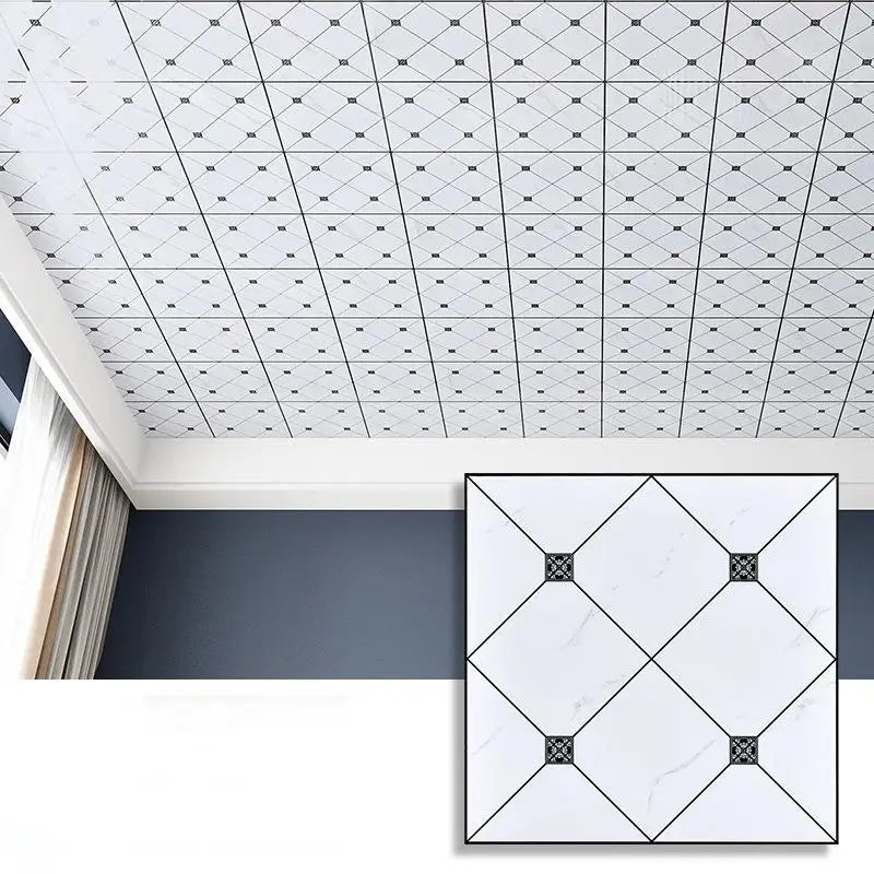 3D PVC Self-Adhesive Ceiling Panels, 60 x 60 cm Tiles, 2.5 mm Thick - image 9