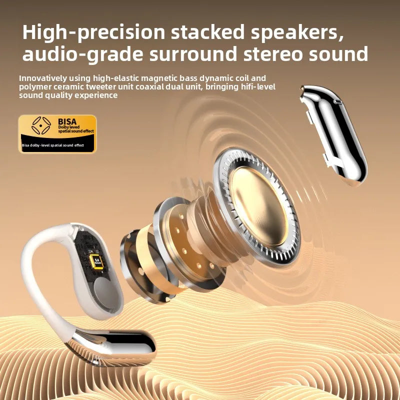 Open-Ear Sports Headphones with Full-Color LCD Touch Screen, IPX7 - image 3