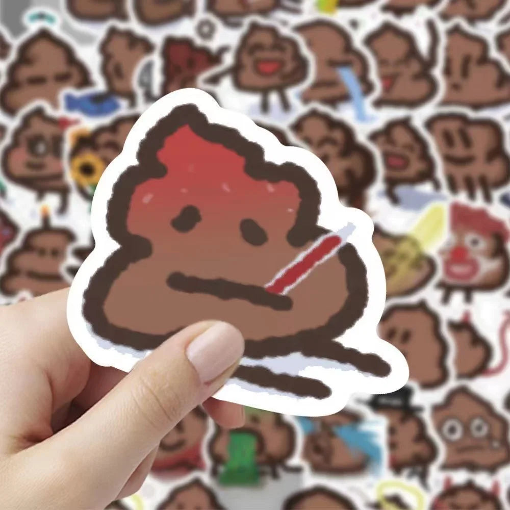 Funny Poop Emoji Stickers for Laptops and Water Bottles, 58 Pcs - image 2