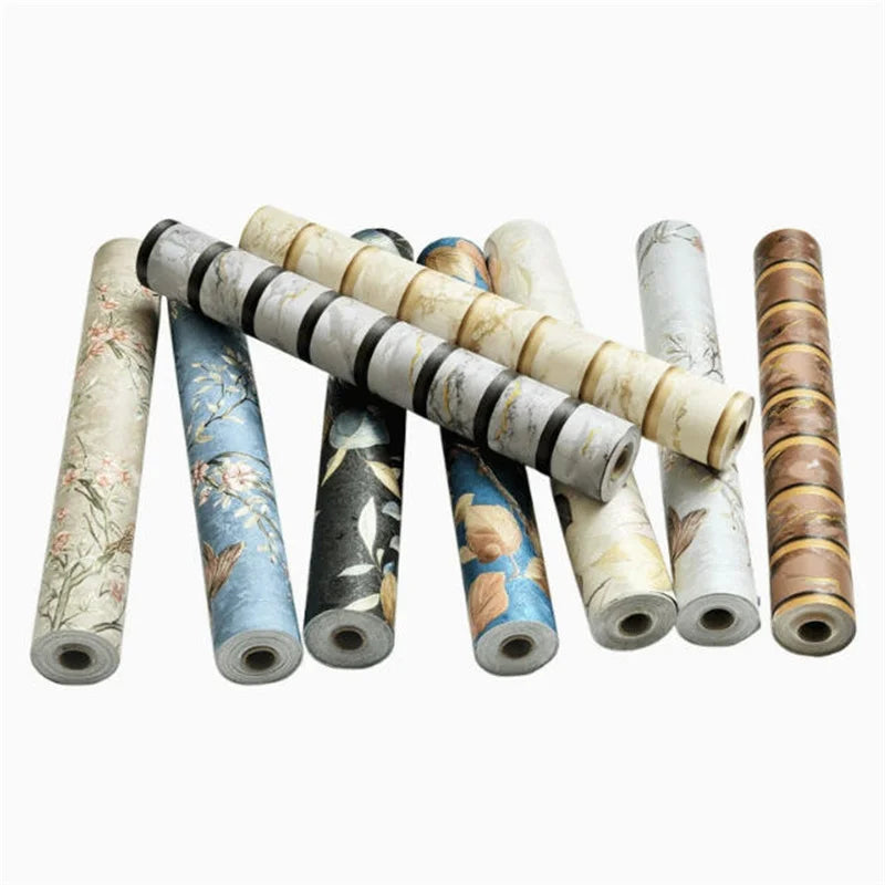 Retro 3D Embossed Geometric Peel and Stick Wallpaper, 53 cm x 9.5 m