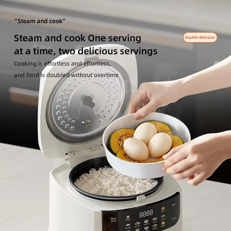 2L Drum Mini Rice Cooker with 24-Hour Delay Timer and LED Display - image 3