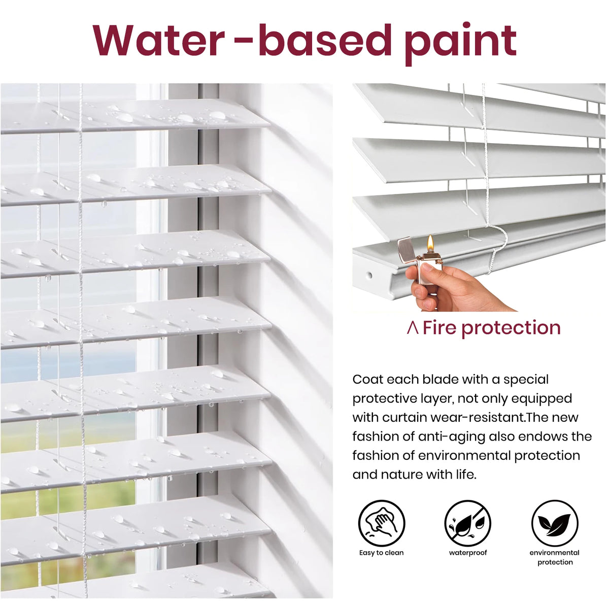 No-Drill Blackout Bead Rope Blind for French Windows, Wide Panels - image 3