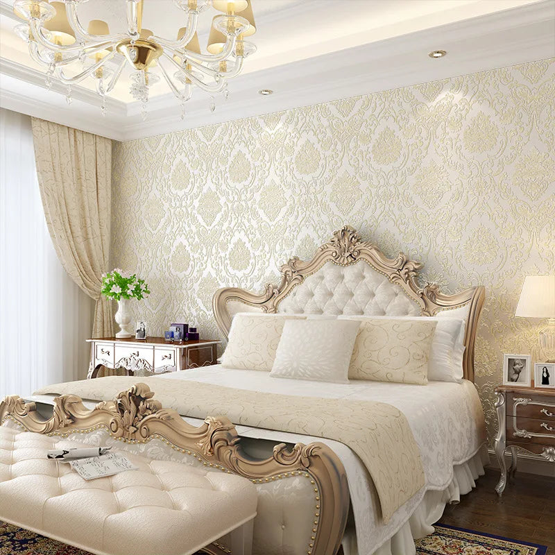 3D Embossed Damask Rose Peel and Stick Wallpaper, 53 cm x 1 m - image 5