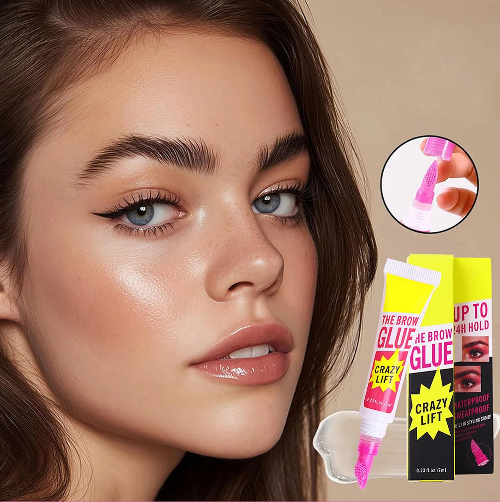 Vegan Brow Glue Gel with Brush, Sweat-Resistant Hold, 7 ml - image 6