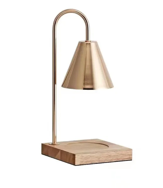Wooden Candle Warmer Lamp with Touch Control, US Plug