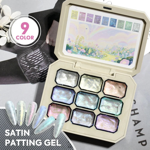 New Satin Pat Pat Gel 9 Color LED UV Soak-Off French Style Nail Polish Nail Art Painting