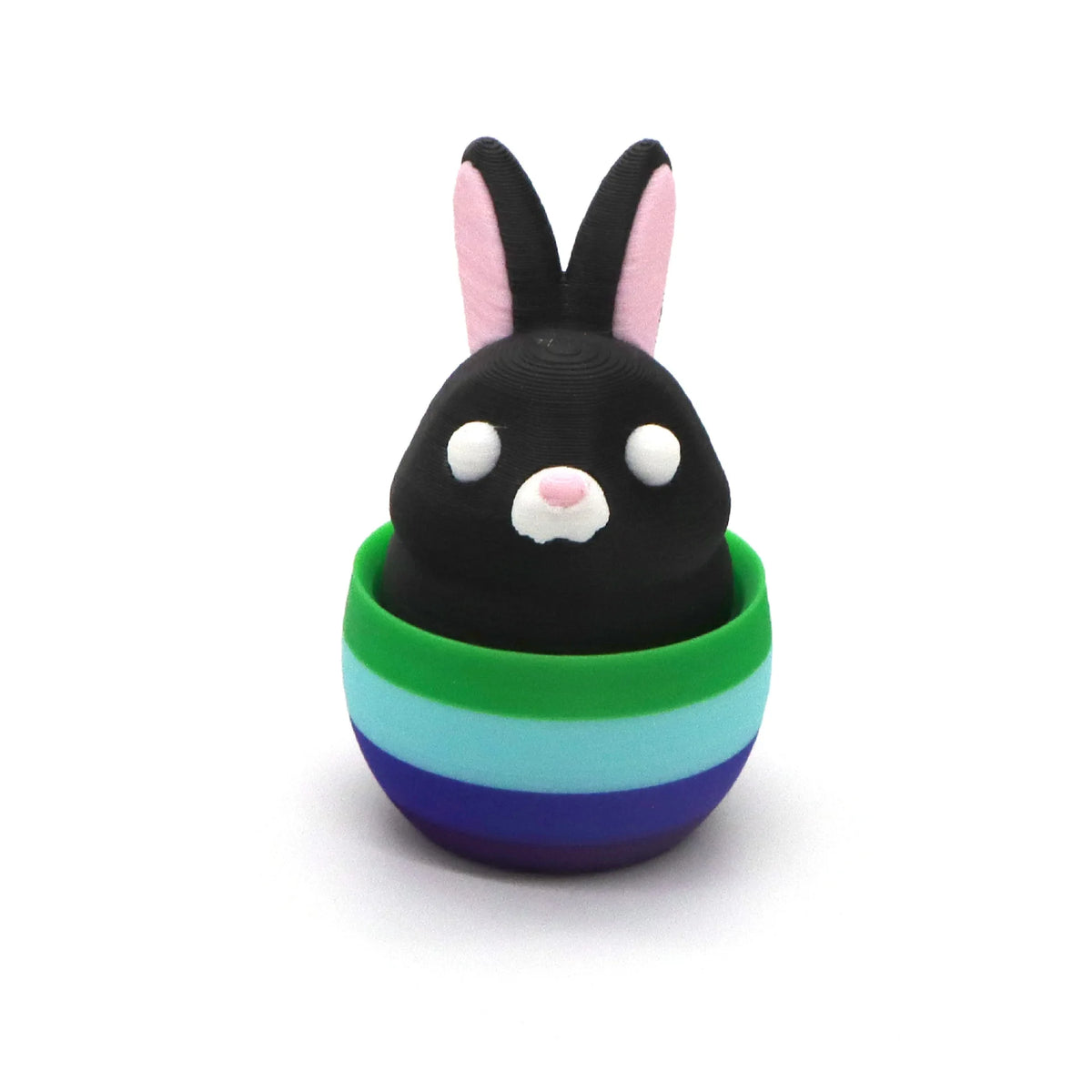 3D Printed Rabbit in Egg Keychain, PLA Cartoon Bag Charm - image 6