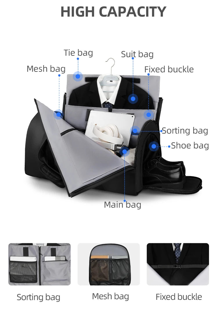 Mark Ryden Suit Storage Travel Bag Water Repellent with Independent Shoe Position Luggage