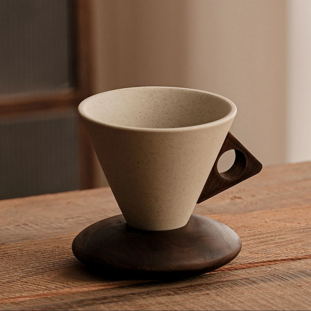 Matte Porcelain Coffee Mug with Tray, Dishwasher and Microwave Safe