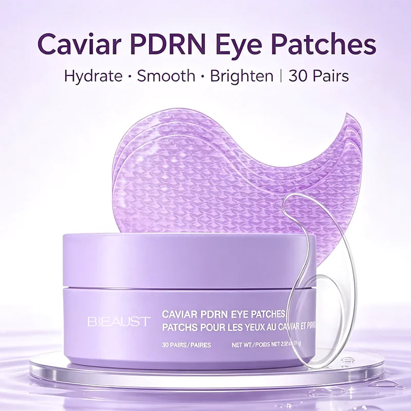 Caviar and Salmon PDRN Hydrogel Under-Eye Patches with Caffeine