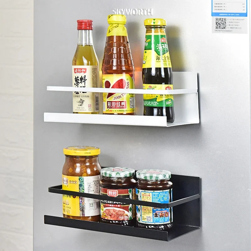 Japanese Style Magnetic Side Hanging Refrigerator Storage Rack Seasoning Jar Storage Rack