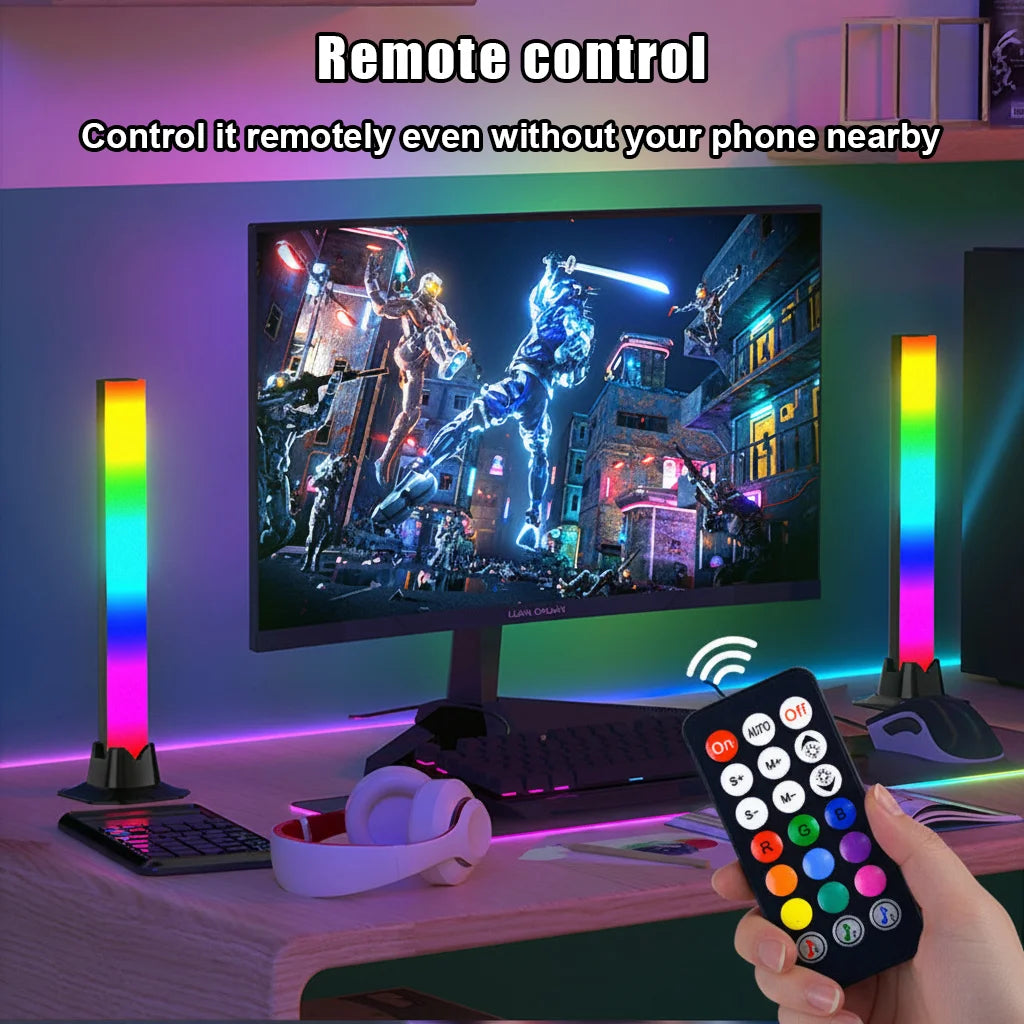 APP Remote Control Light Bar Smart WIFI Home Theater TV Ambient RGBIC Monitor Lamp Voice
