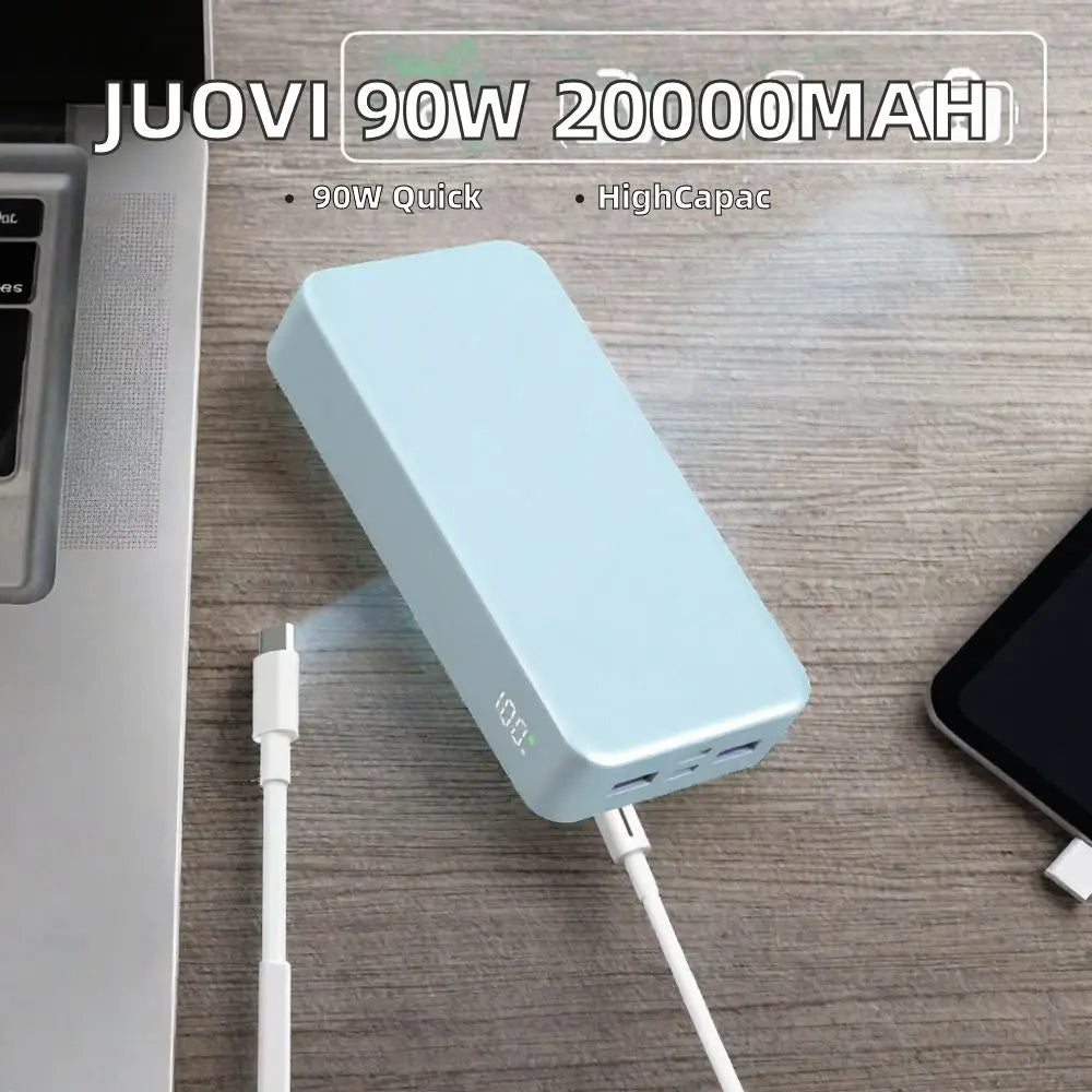 20,000mAh 90W Four-Port Power Bank with Dual USB-C and LED Display - image 2