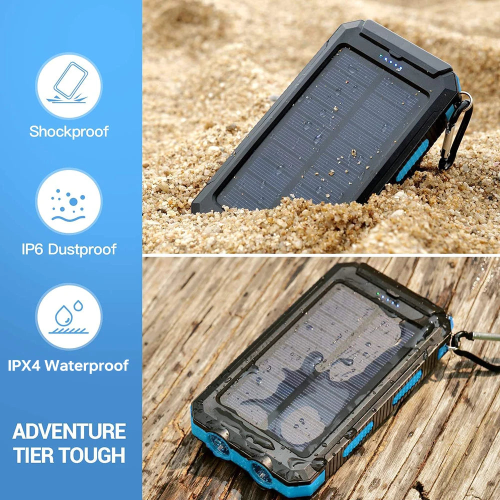20,000mAh Solar Power Bank with Dual USB, Charges 2 Devices - image 5