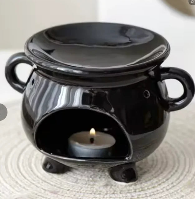 Ceramic Aromatherapy Burner with Wax Melter Top for Essential Oils