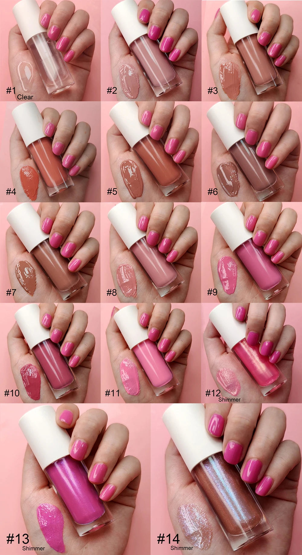 Non-Sticky Vegan Moisturizing Lip Gloss, Waterproof, 46 Shades - image 2