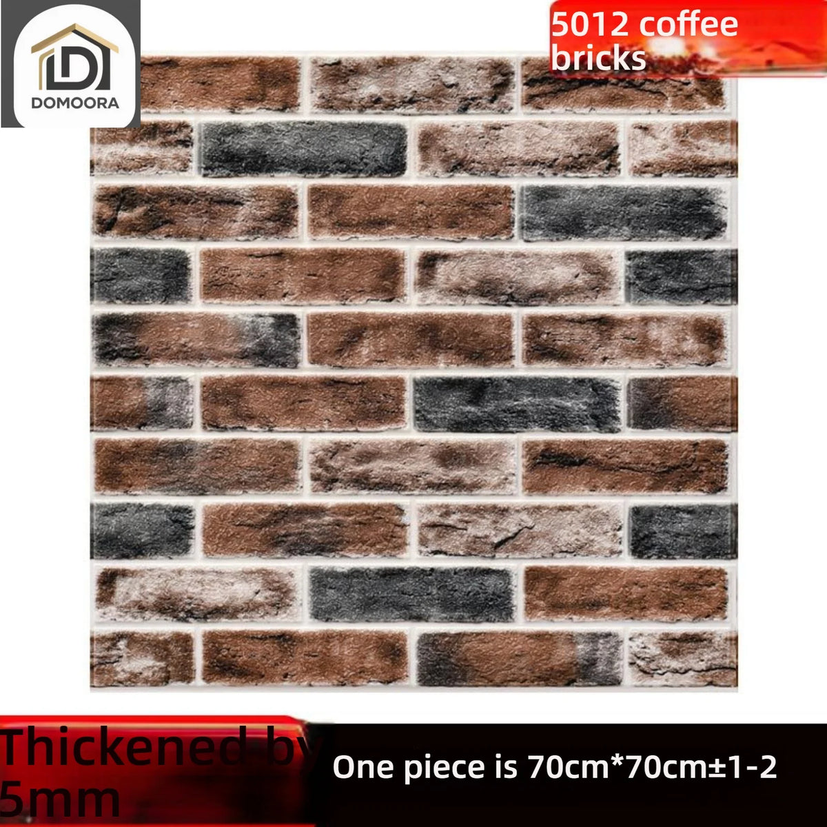 Faux Brick Peel and Stick Wallpaper, Waterproof Vinyl Wall Covering - image 8