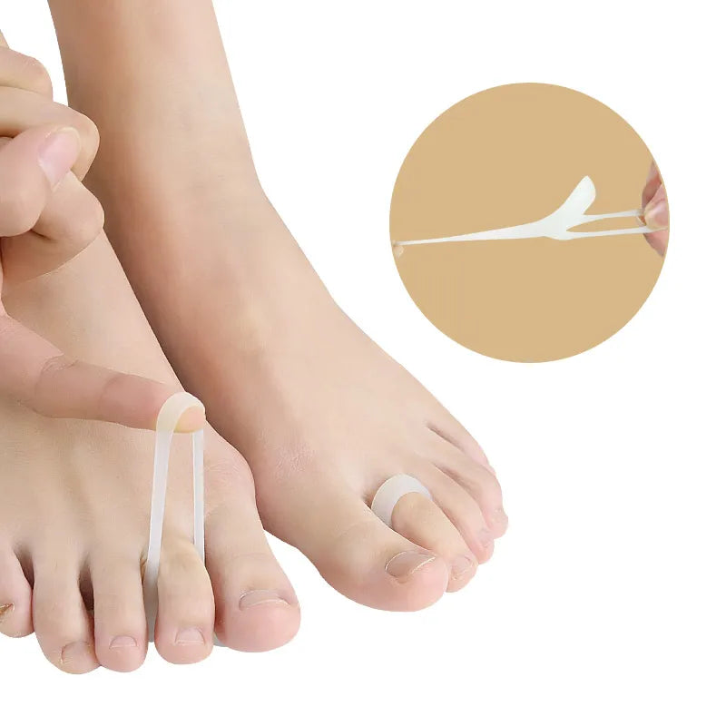 Single-Hole Soft Gel Toe Separator Loop for Toenail Care, Unisex - image 2