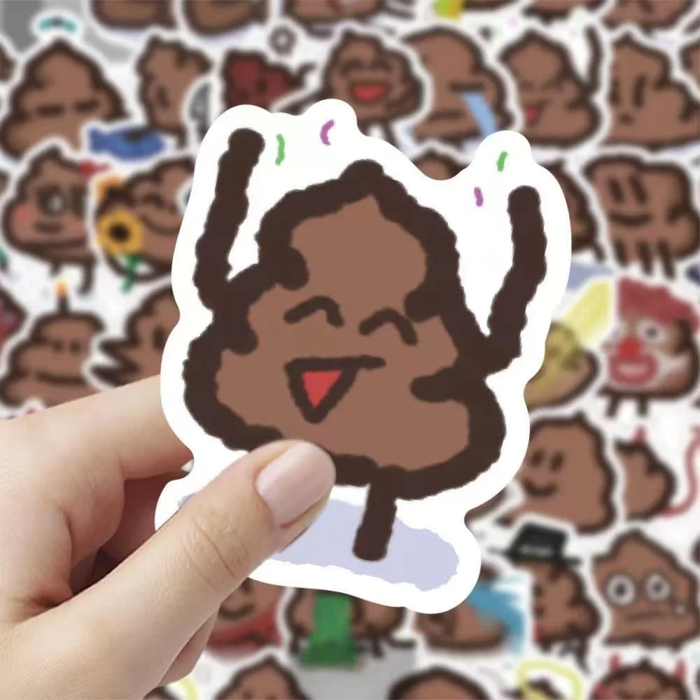 Funny Poop Emoji Stickers for Laptops and Water Bottles, 58 Pcs - image 4