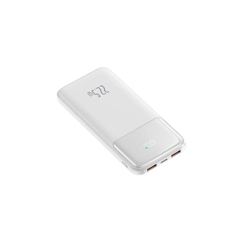 WM Large 20000mAh Ultra Slim Li-Polymer Power Bank LED Display Built-in 2 Cables PD 22.5W