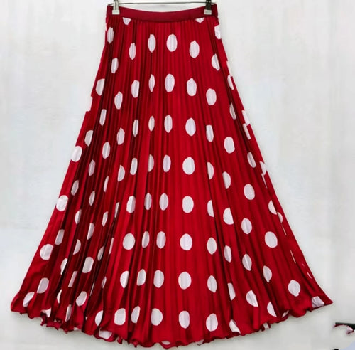 Draped Empire Waist Sweet A-Line Chiffon Ankle-Length Breathable Summer Skirt Women