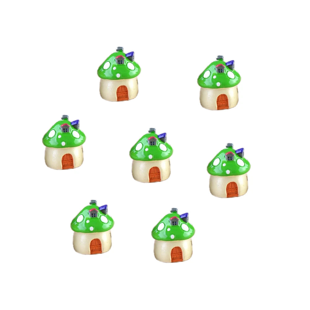 Fairy Garden Mushroom House Cute 4 Sizes DIY Resin Doll House Decoration Miniature Micro