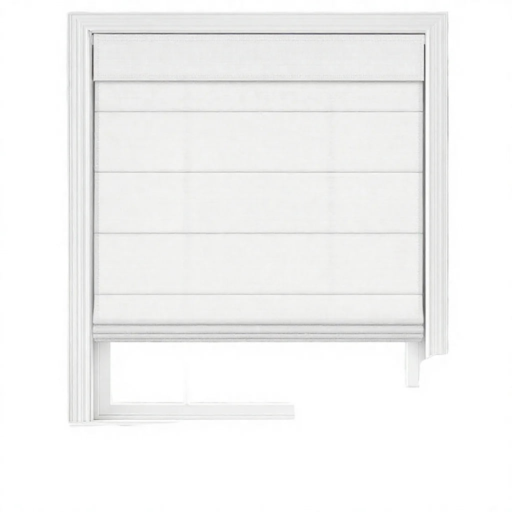No-Drill Roman Shades, White Light Filtering Polyester, 27 x 64" - image 4