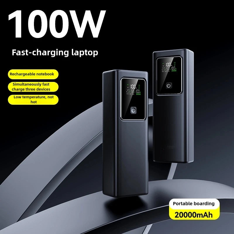 Portable 20000mah Power Bank 100W PD Fast Charging Laptop LED Display Quick Charger