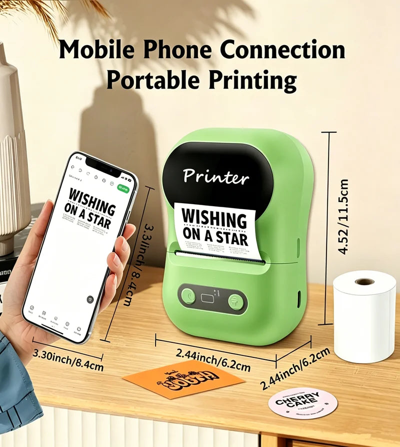 2-Inch Inkless Portable Label Printer with 1500mAh Battery, 58 mm - image 6