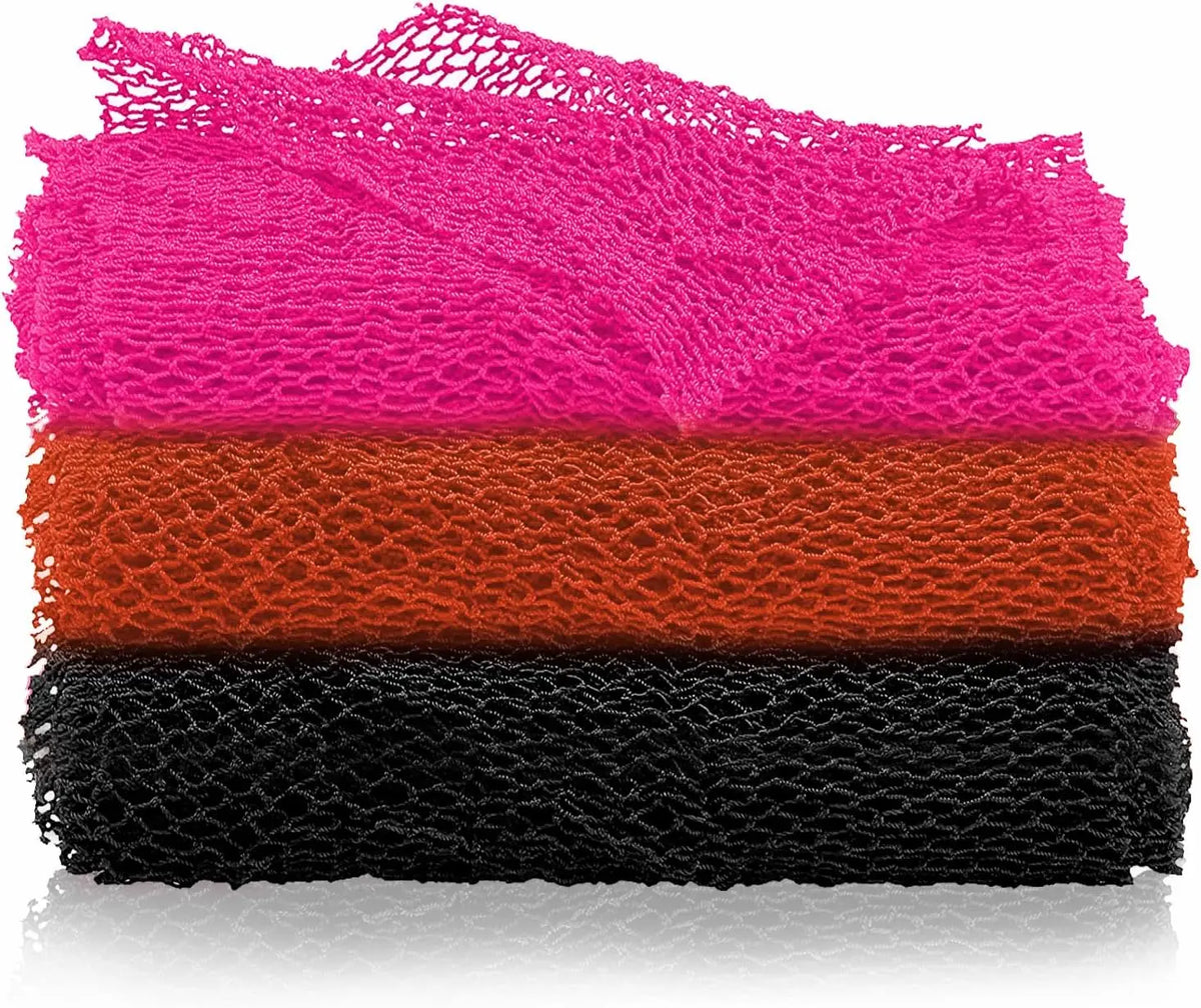 Full-Body African Exfoliating Net Shower Scrubber, 15 Colors