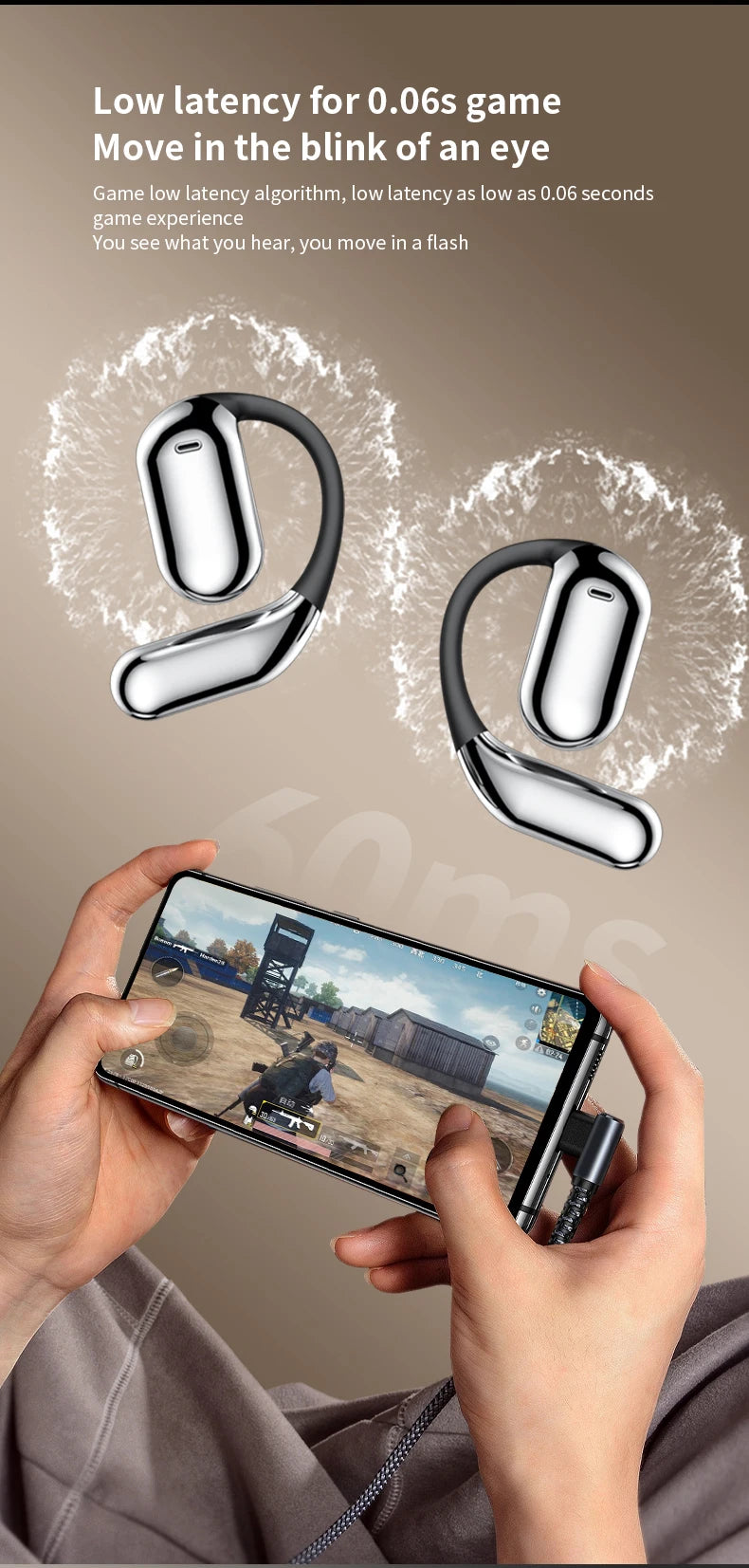 Open-Ear Sports Headphones with Full-Color LCD Touch Screen, IPX7 - image 6
