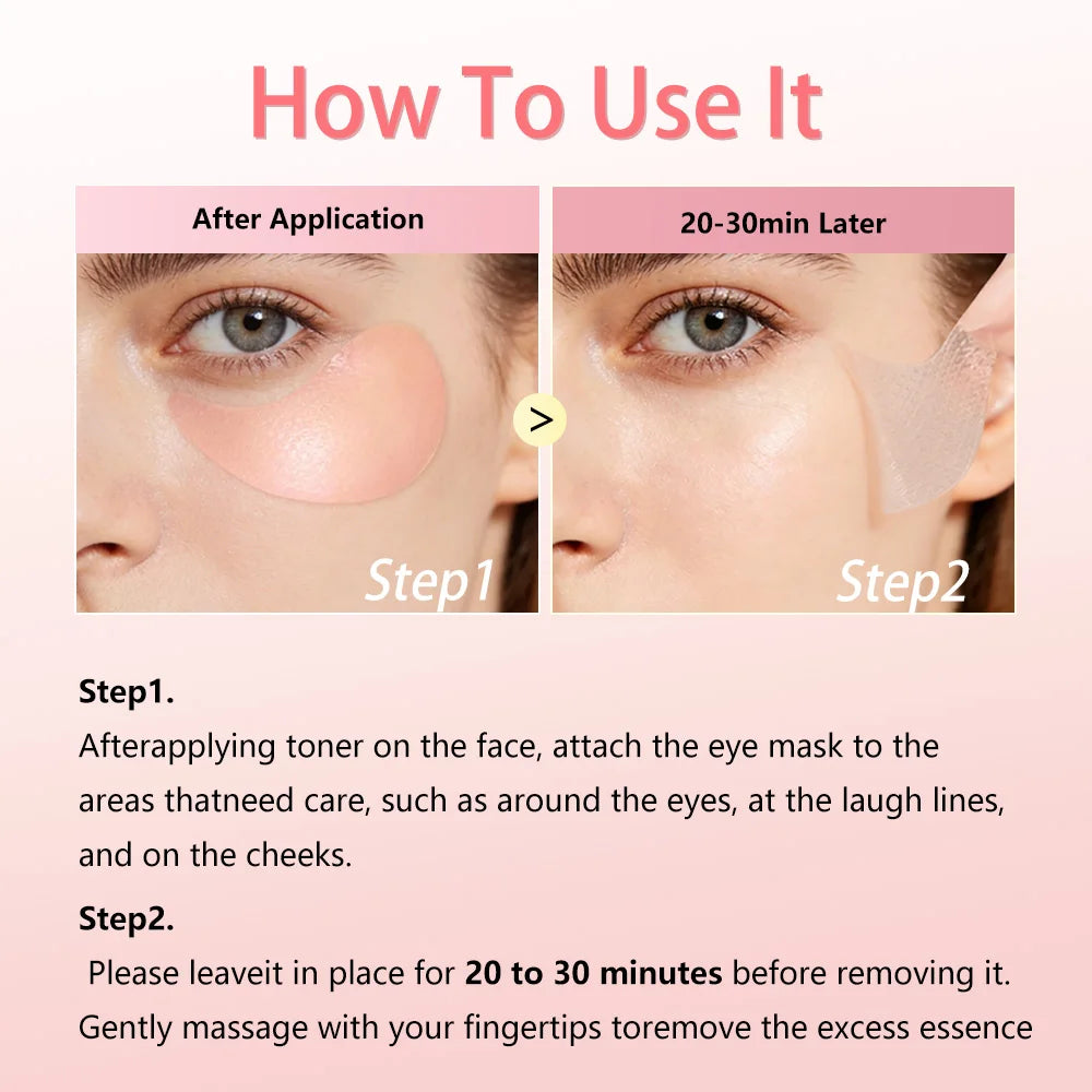 PDRN Retinol Caffeine Eye Patches Collagen Gel Eye Mask Anti-Aging Dark Circle Wrinkle