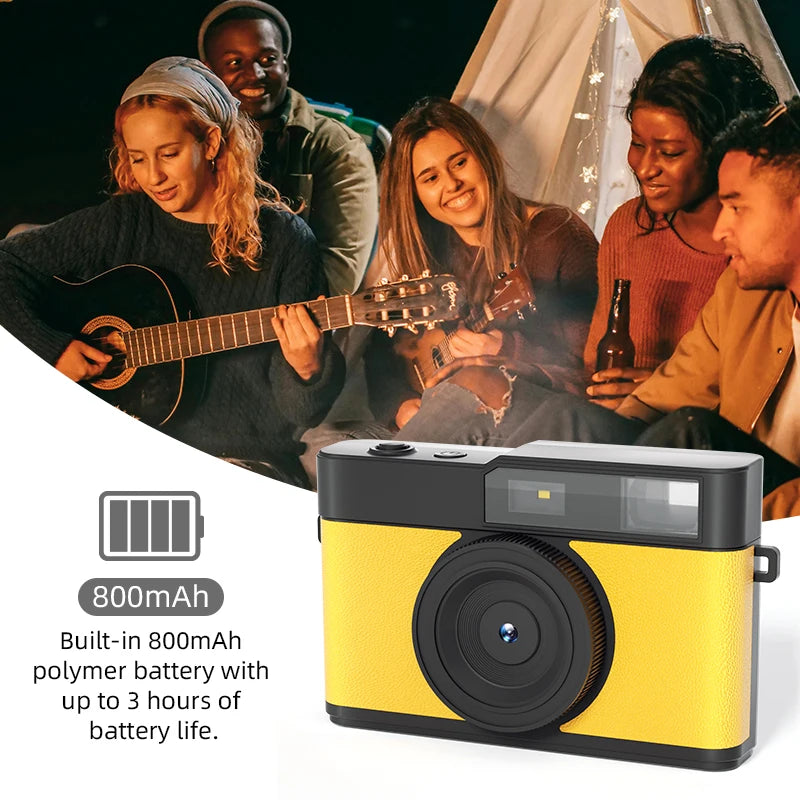 8MP Vintage Screen-Free Point-and-Shoot Camera with LED Flash - image 6
