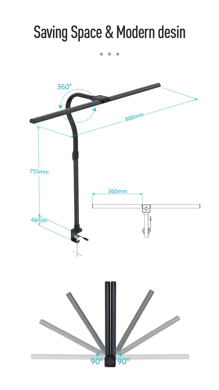 31.5inch Anti-glare LED Desk Lamp Monitor Light Bar Plug-in