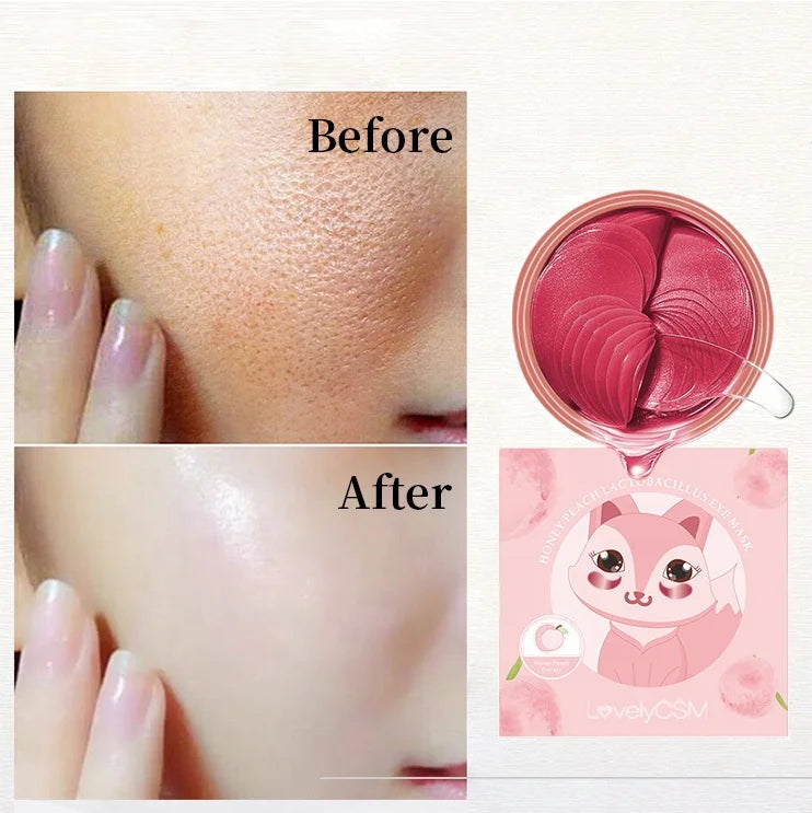 Peach Collagen Crystal Under-Eye Pads for Home and Travel - image 5