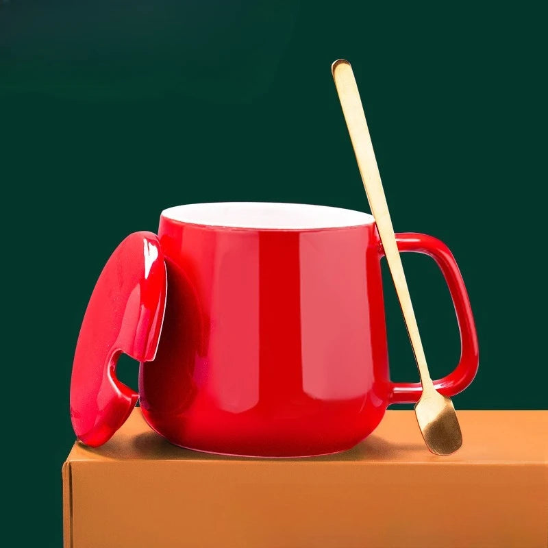 Handmade Ceramic Coffee Cup Gift Set with Towel and Spoon, Gift Box - image 3