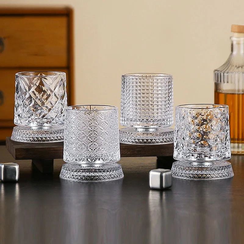 Rotatable Textured Whiskey and Wine Glass in Gift Box, 260 ml - image 3