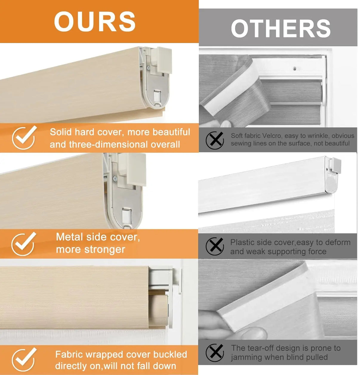 No-Drill Dual-Layer Zebra Blinds, Day/Night Light Filtering - image 4