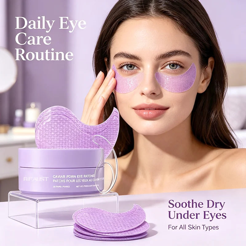 Caviar and Salmon PDRN Hydrogel Under-Eye Patches with Caffeine - image 3