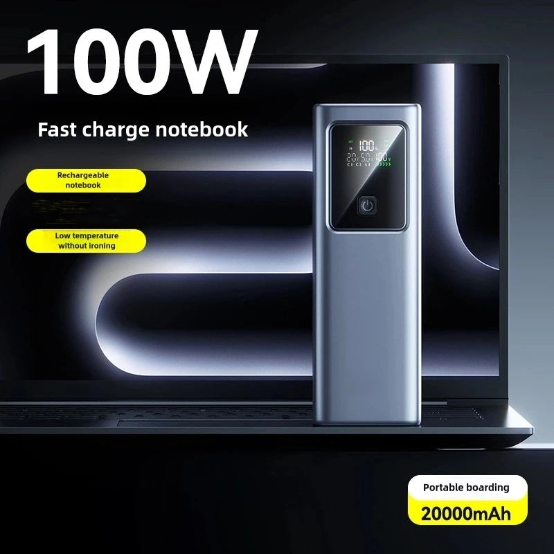 Portable 20000mah Power Bank 100W PD Fast Charging Laptop LED Display Quick Charger