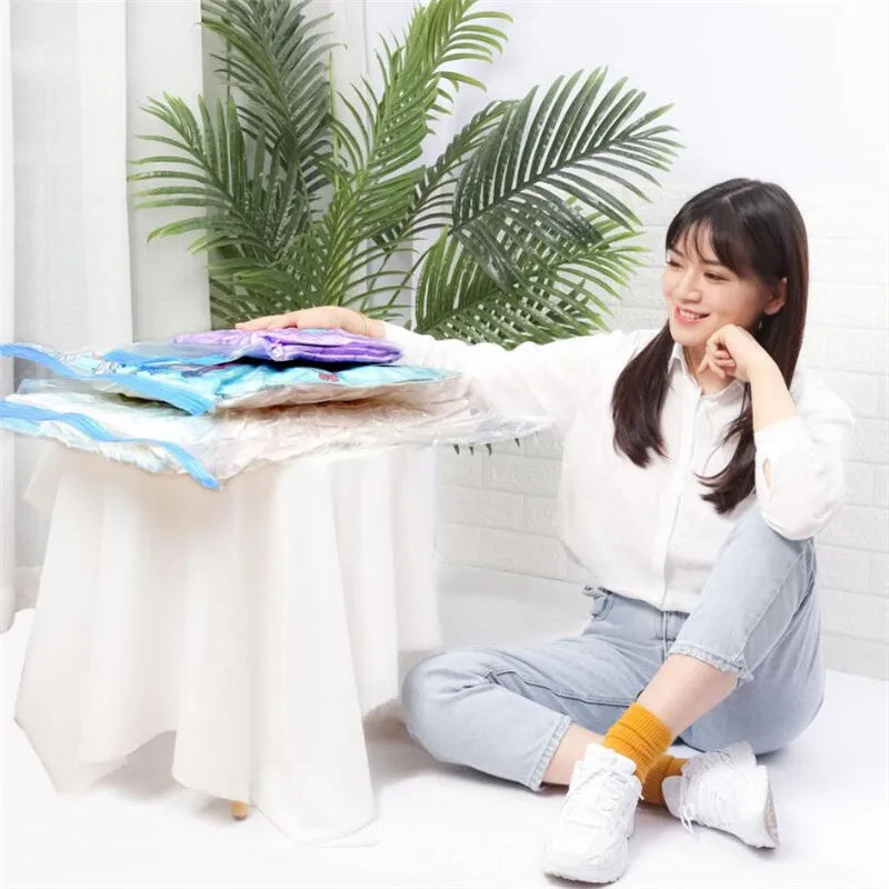 Vacuum Storage Bag for Bedding and Clothes, 100 x 70 cm, PA+PE - image 3