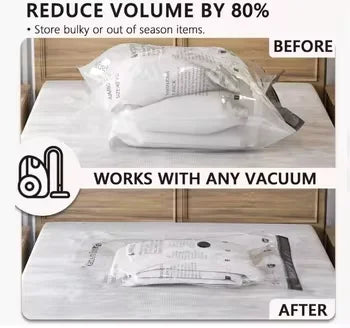 Reusable Vacuum Storage Bag Set, Mixed Sizes, 10, 15 or 18-Pack - image 6