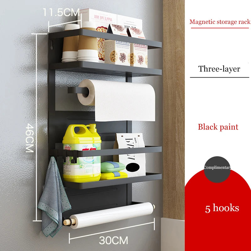 3-Tier Iron Magnetic Spice Rack for Fridge or Appliance Side - image 8
