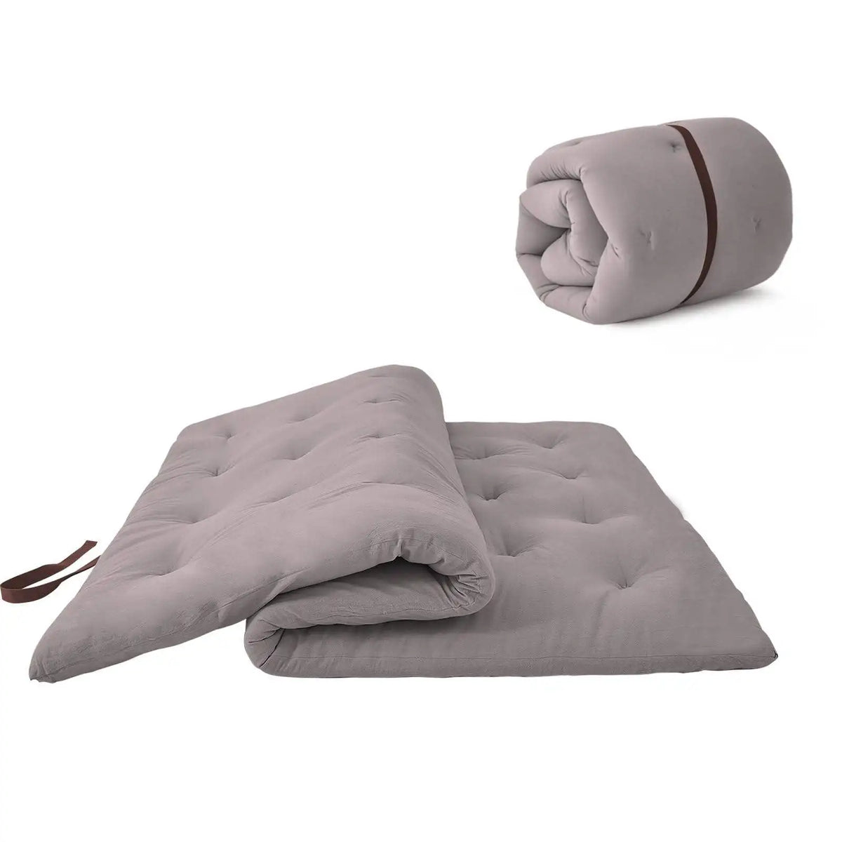 Foldable Japanese Zabuton Floor Mattress, Pure Cotton, 3" Thick