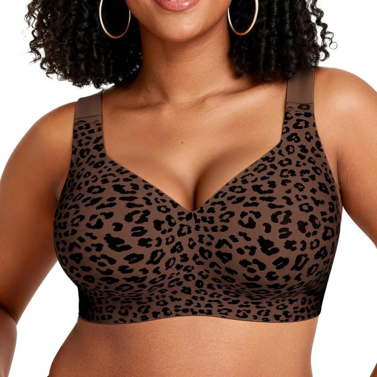 Seamless Wire-Free Jelly Bra with Wide Straps, Plus Sizes S–5XL - image 5