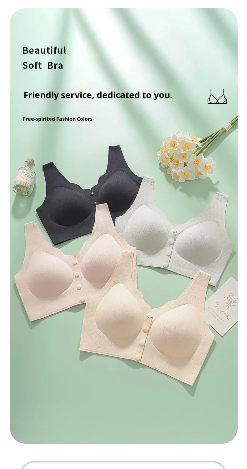 Front-Closure Vest-Style Bra, Wire-Free Nylon, Sizes L–5XL - image 6