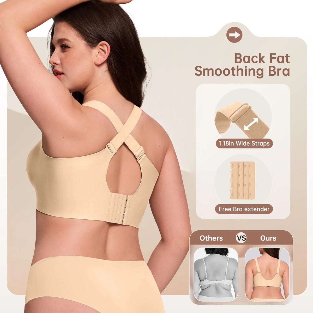 Deep V Seamless Jelly Bra, Wire-Free with Removable Pads, S–5XL - image 4